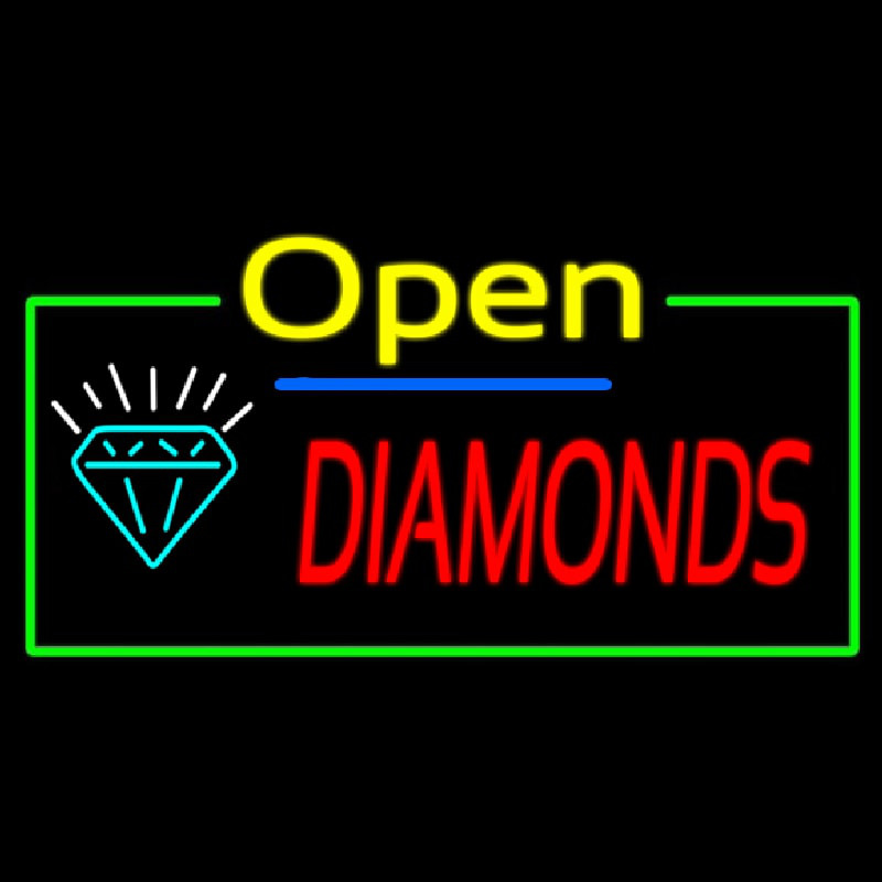 Diamonds Open Neonkyltti