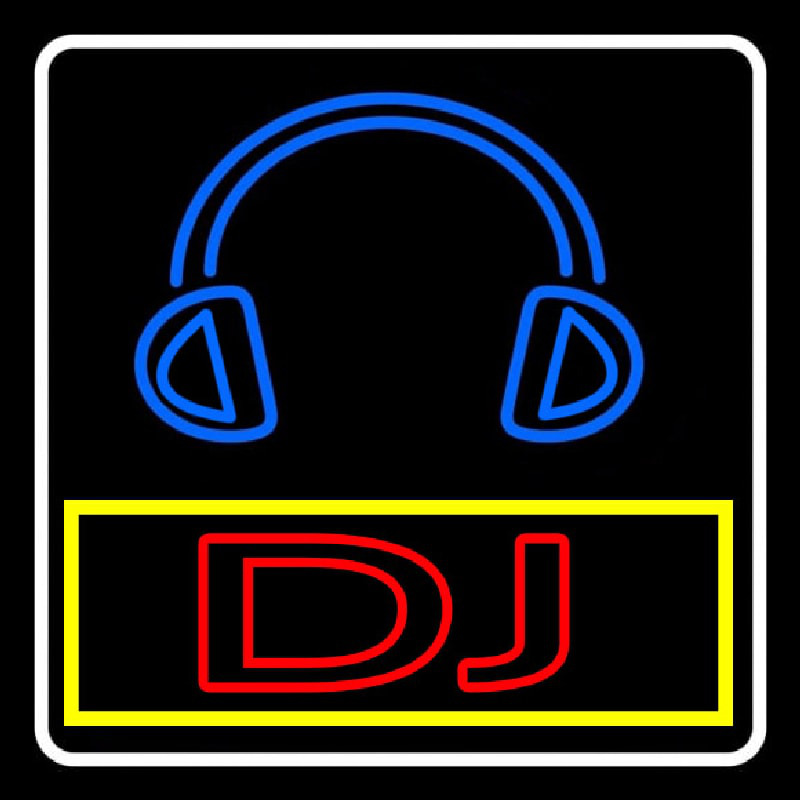 Dj With Logo Neonkyltti