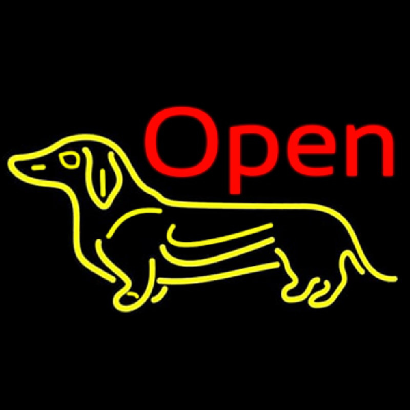 Dog Flashing Open 2 Neonkyltti