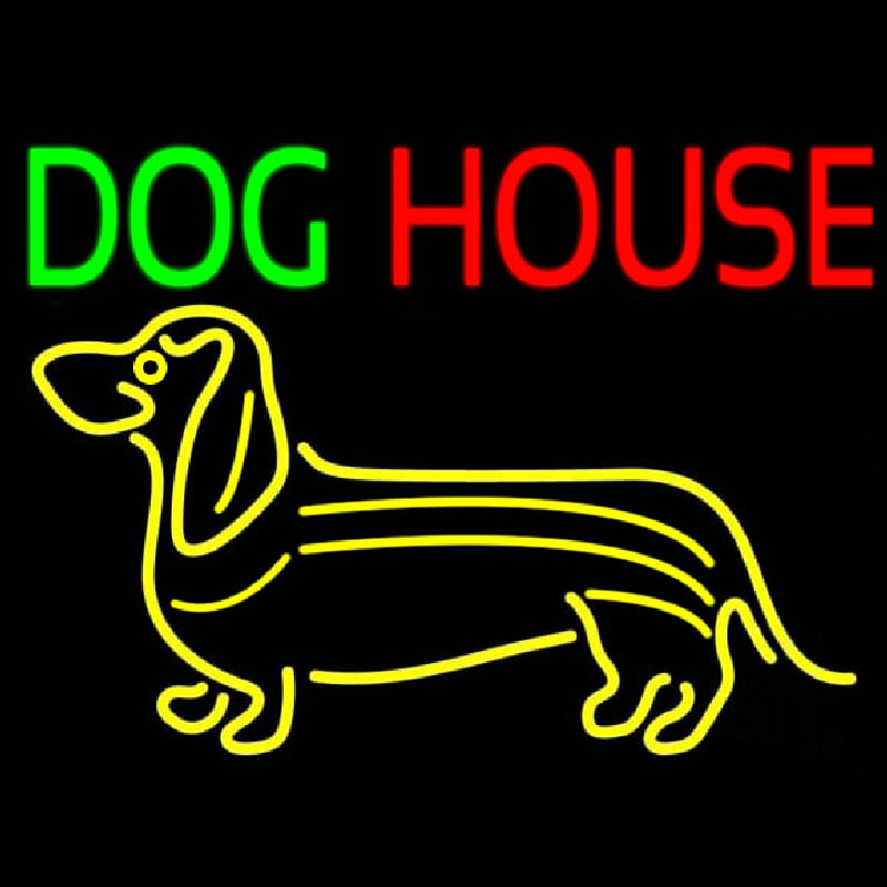 Dog House With Logo Neonkyltti