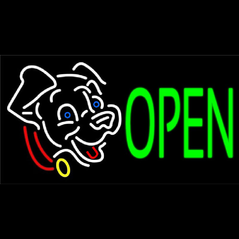 Dog Open 1 Neonkyltti