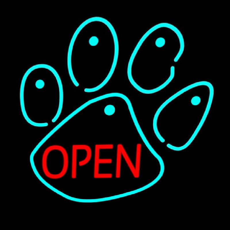 Dog Open Logo 4 Neonkyltti