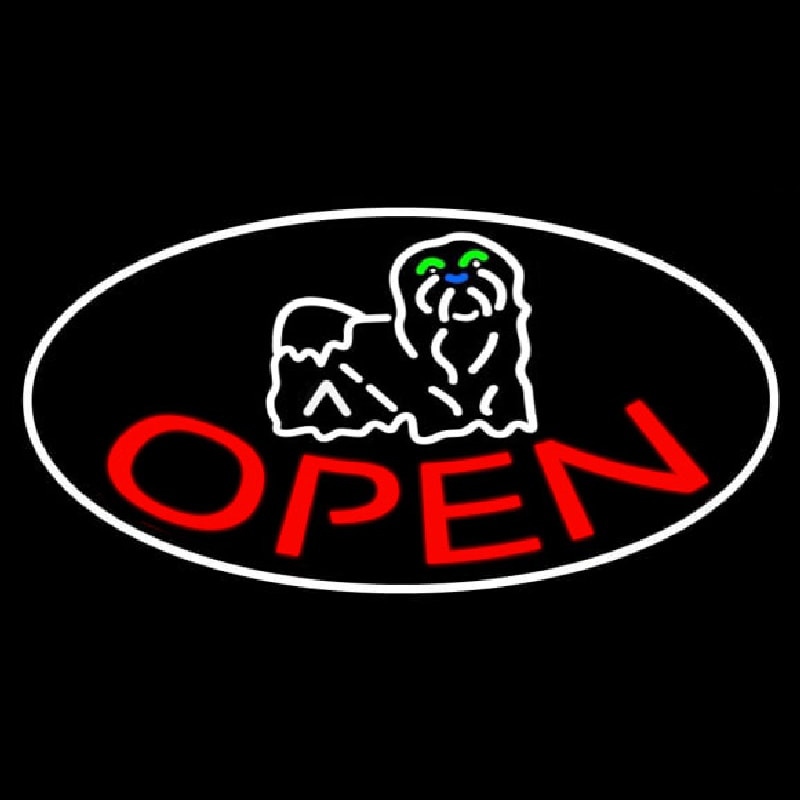 Dog Red Open 2 Neonkyltti