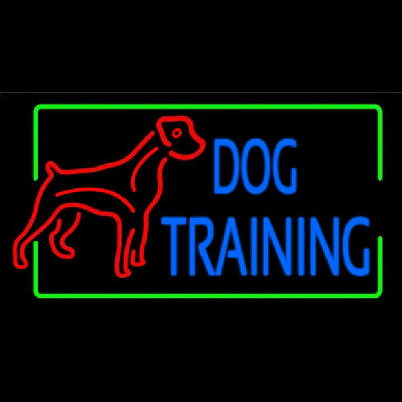 Dog Training Green Border 2 Neonkyltti