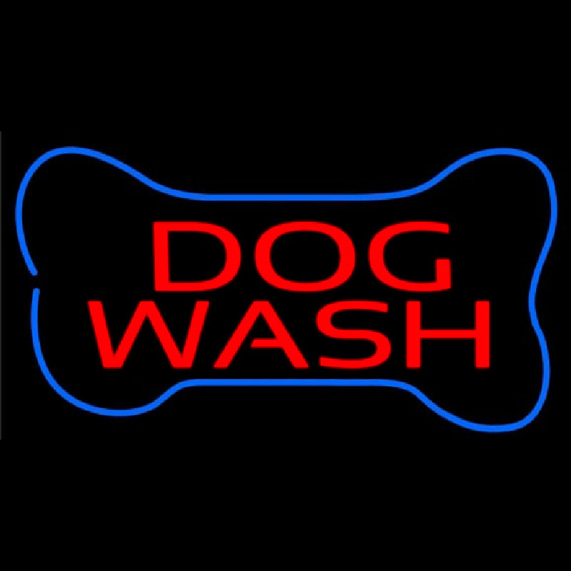 Dog Wash With Bone Neonkyltti