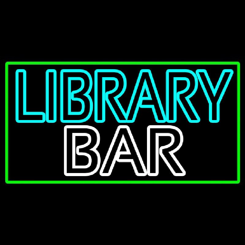 Double Stroke Library Bar Neonkyltti