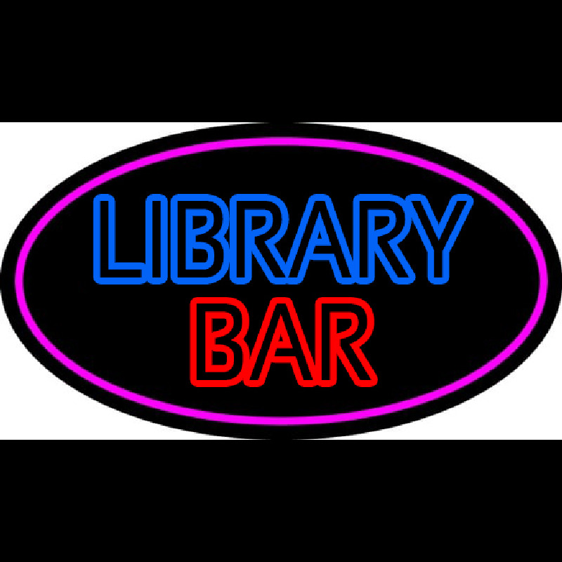 Double Stroke Library Bar Neonkyltti