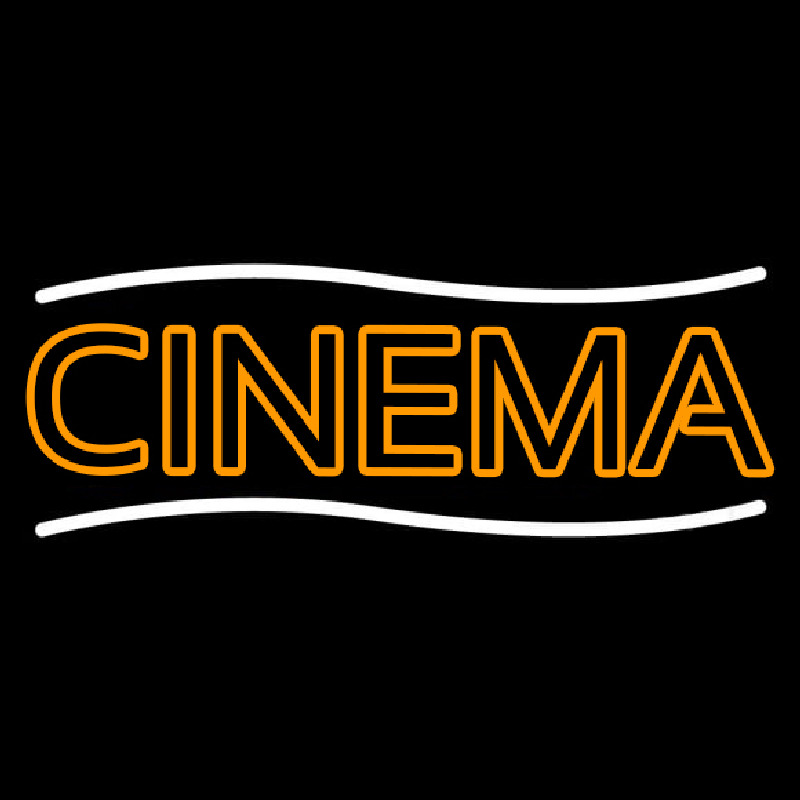 Double Stroke Orange Cinema Neonkyltti