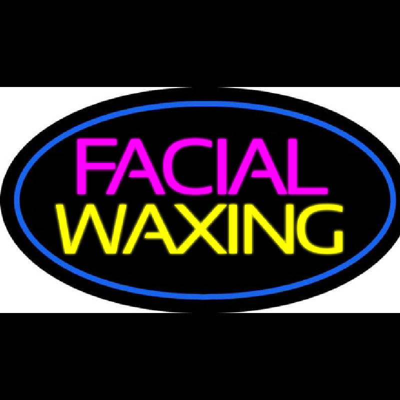 Facial Wa ing Oval Blue Neonkyltti