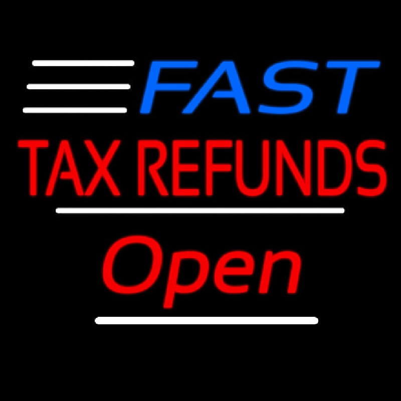 Fast Ta  Refunds Open White Line Neonkyltti