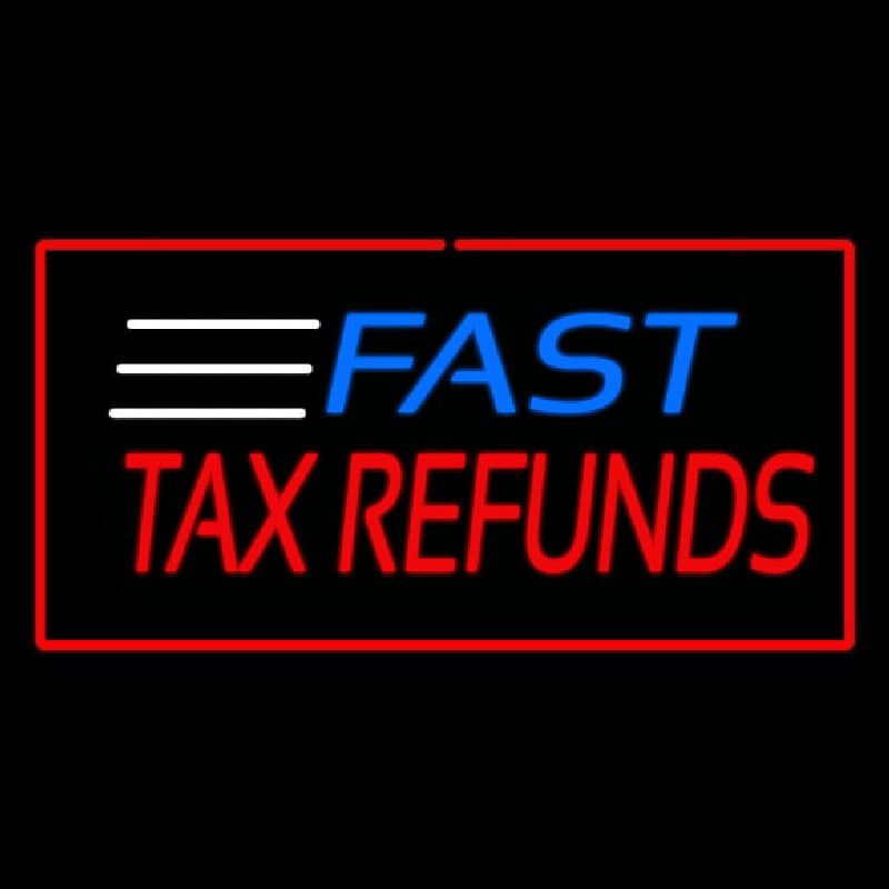 Fast Ta  Refunds Red Neonkyltti