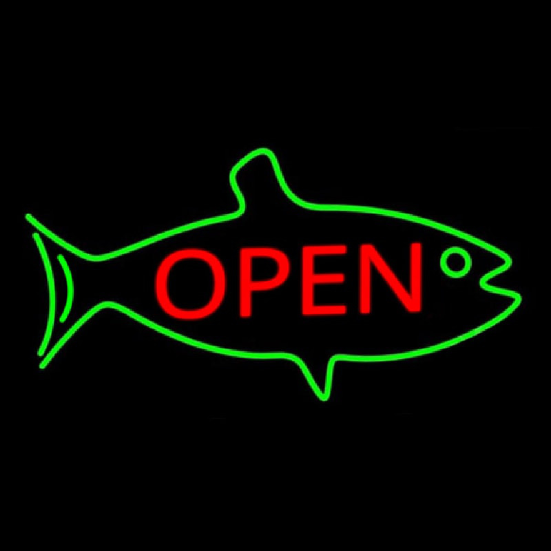 Fish Logo Open 2 Neonkyltti