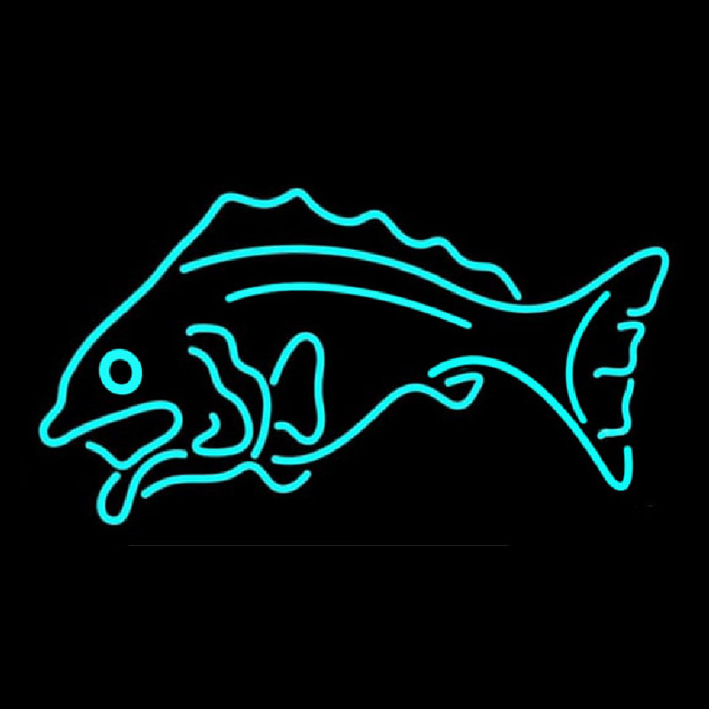 Fish Tuquoise Logo 1 Neonkyltti