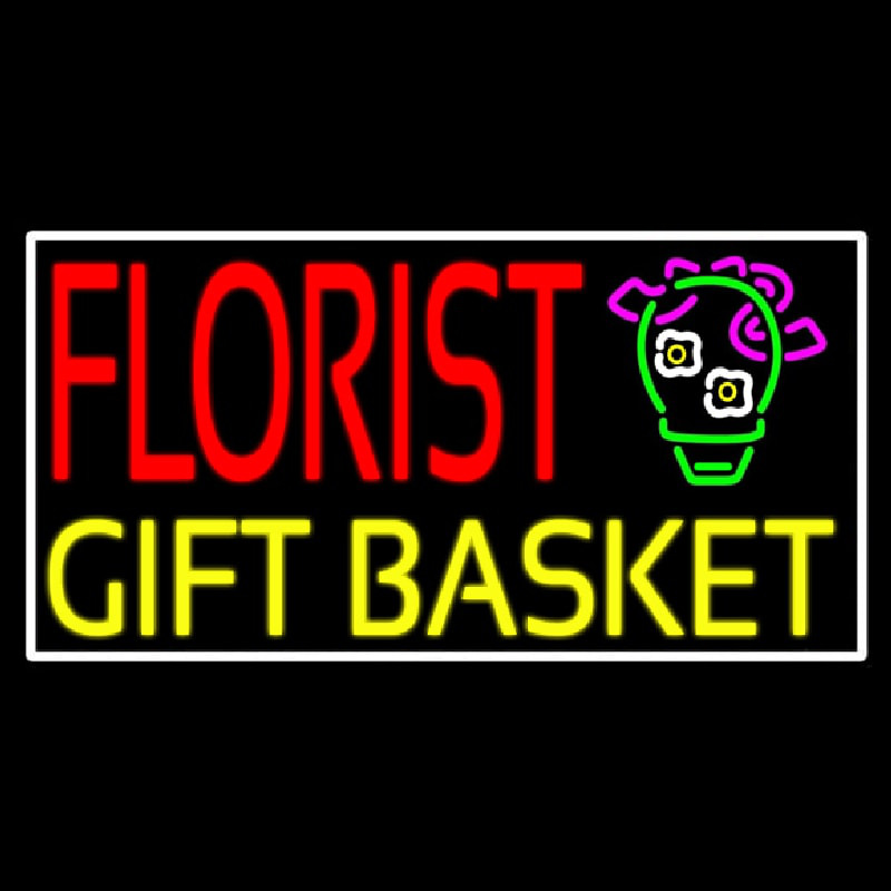 Florist Gifts Baskets White Border Neonkyltti