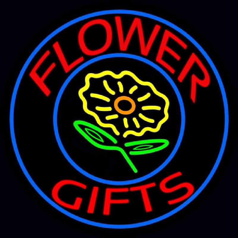 Flower Gifts In Block Logo Neonkyltti