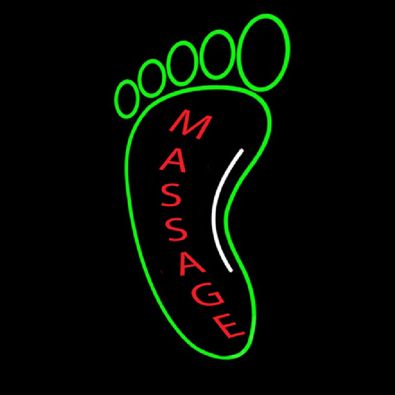 Foot Massage Logo Neonkyltti