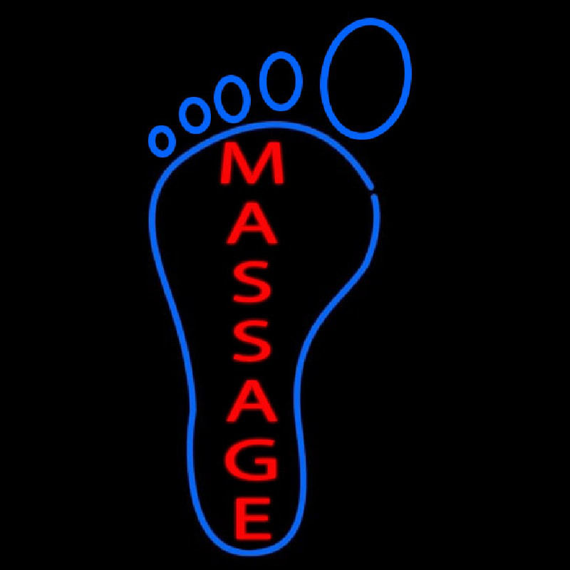 Foot With Double Stroke Massage Neonkyltti