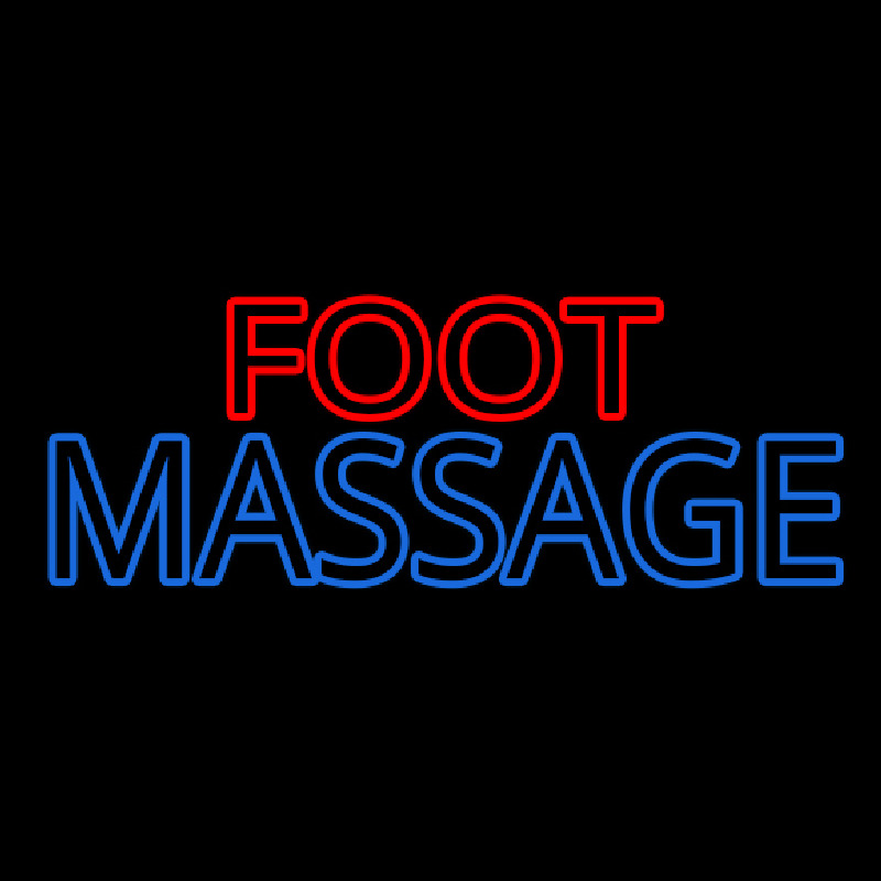 Foot With Double Stroke Massage Neonkyltti