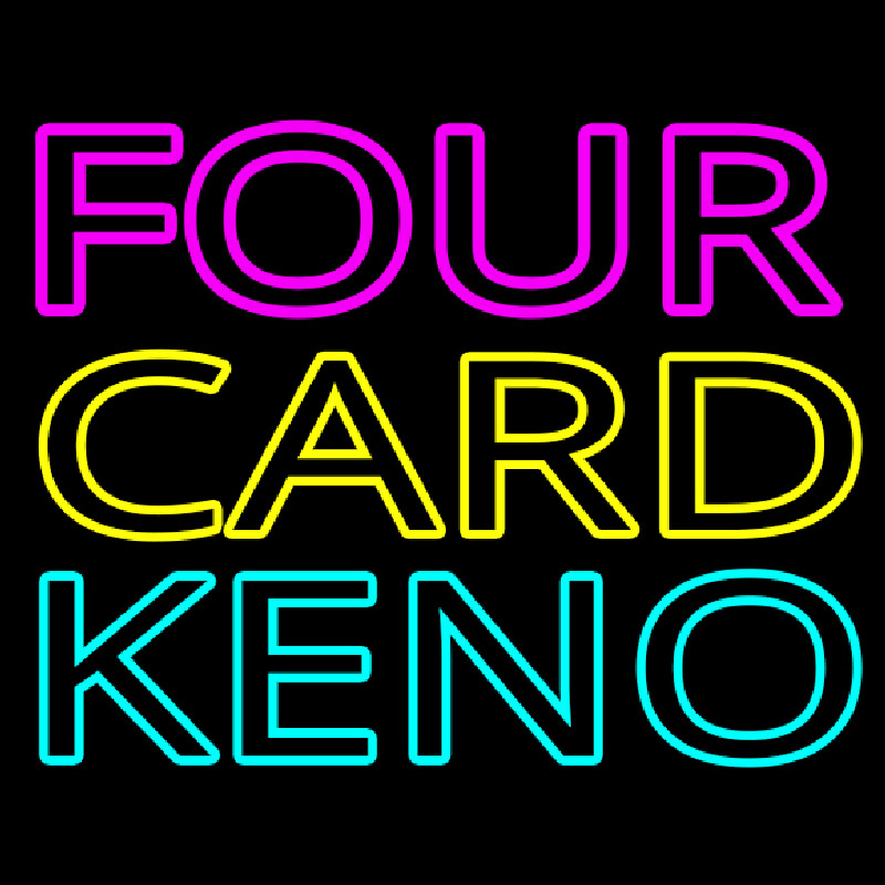 Four Card Keno 1 Neonkyltti