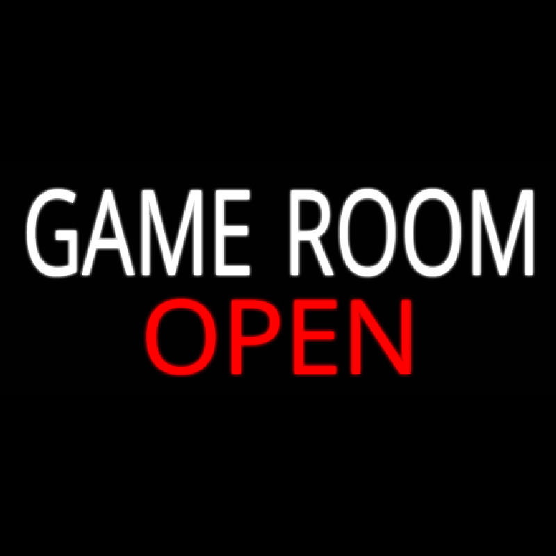 Game Room Open Real Neon Glass Tube Neonkyltti