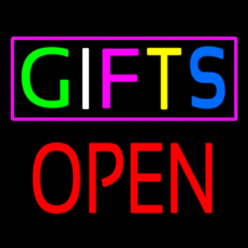 Gifts Block Open Neonkyltti