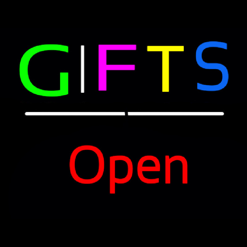 Gifts Open White Line Neonkyltti