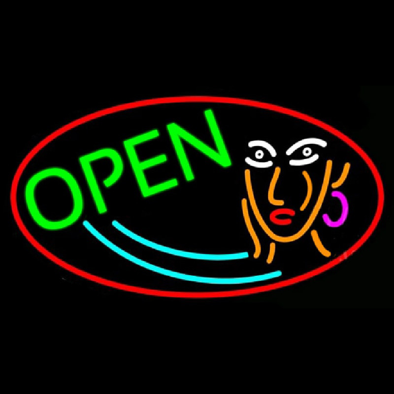 Girl Logo Open Neonkyltti