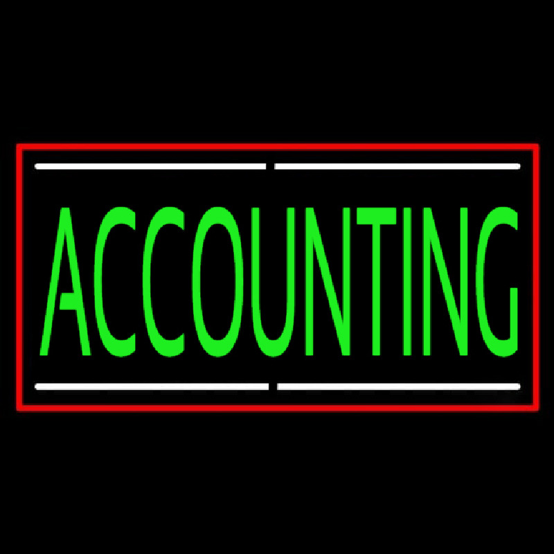 Green Accounting With Red Border Neonkyltti