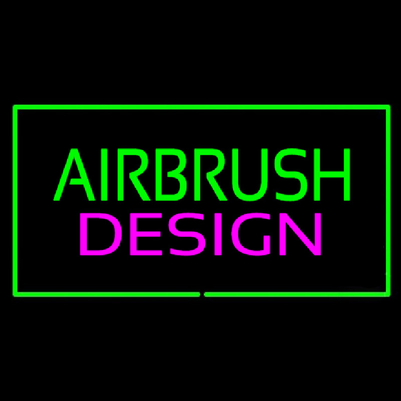 Green Airbrush Design Pink Green Border Neonkyltti