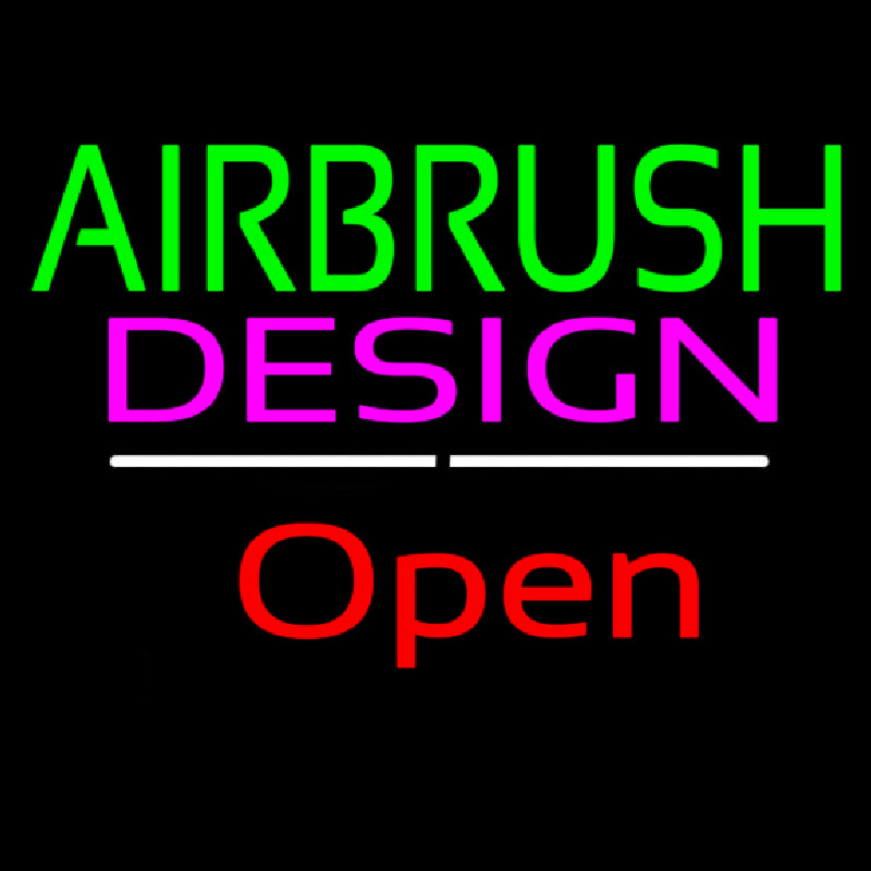 Green Airbrush Design Red Open White Line Neonkyltti