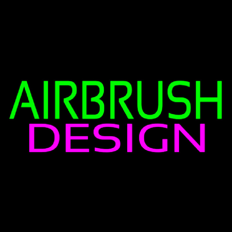 Green Airbrush Pink Design Neonkyltti