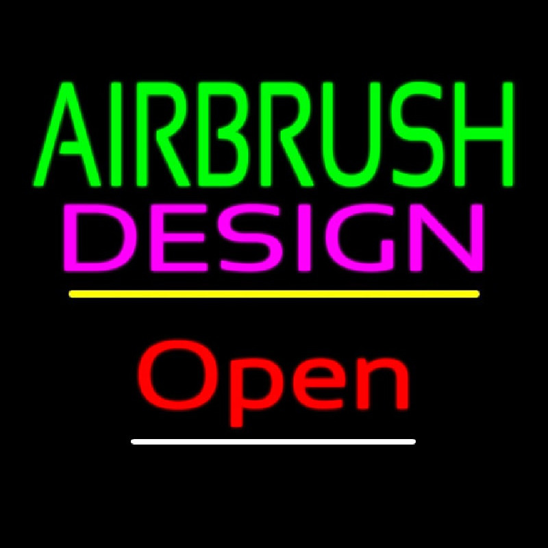 Green Airbrush Pink Design Open Yellow Line Neonkyltti