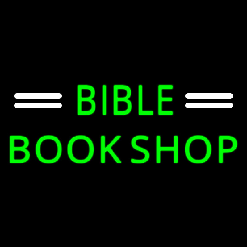 Green Bible Book Shop Neonkyltti