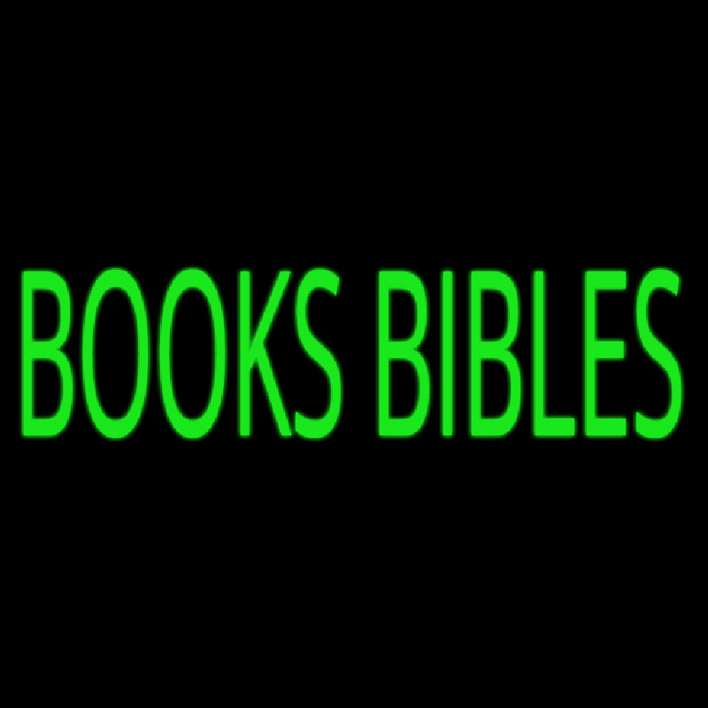 Green Books Bibles Neonkyltti