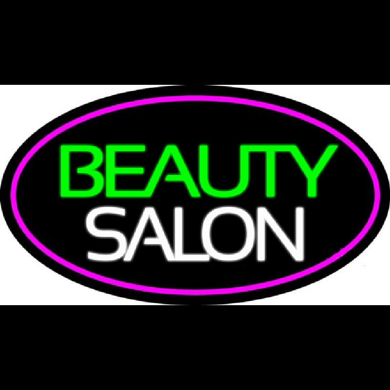 Green Cursive Beauty Block Salon Neonkyltti