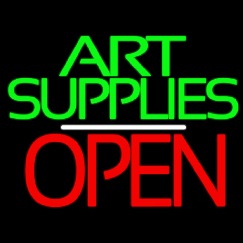 Green Double Stroke Art Supplies With Open 1 Neonkyltti