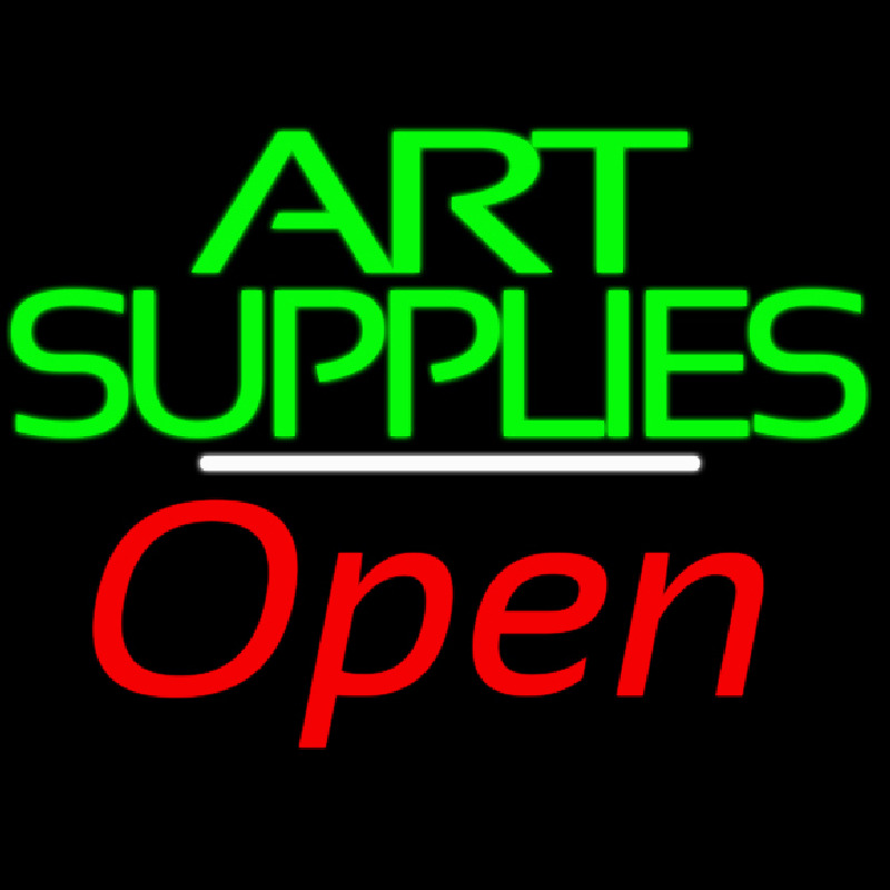 Green Double Stroke Art Supplies With Open 2 Neonkyltti