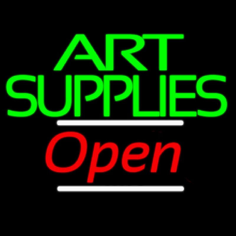 Green Double Stroke Art Supplies With Open 3 Neonkyltti