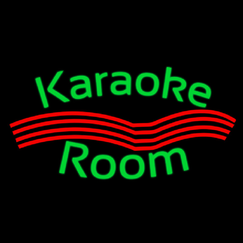 Green Karaoke Rooms Neonkyltti