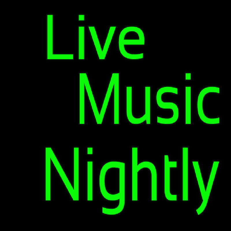 Green Live Music Nightly Block Neonkyltti