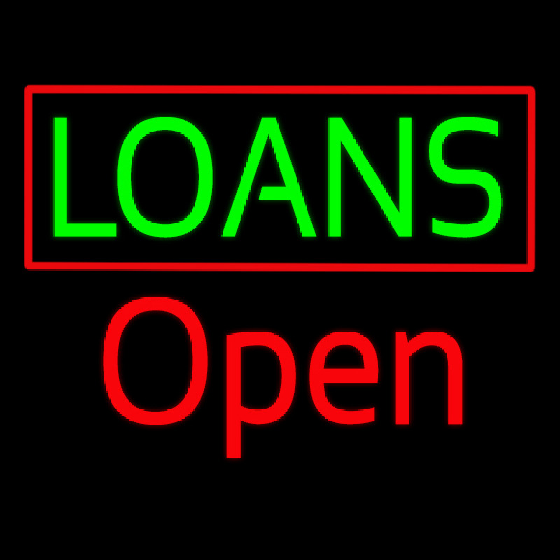 Green Loans Red Border Open Neonkyltti