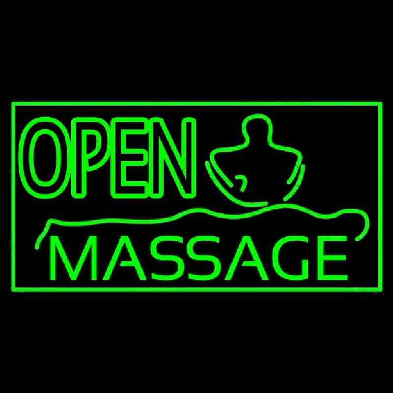 Green Open Massage Neonkyltti