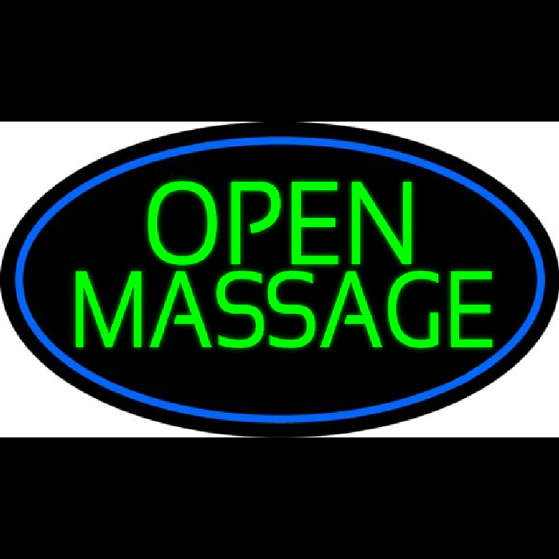 Green Open Massage Neonkyltti