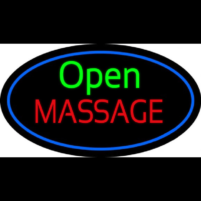 Green Open Red Massage Oval Blue Neonkyltti