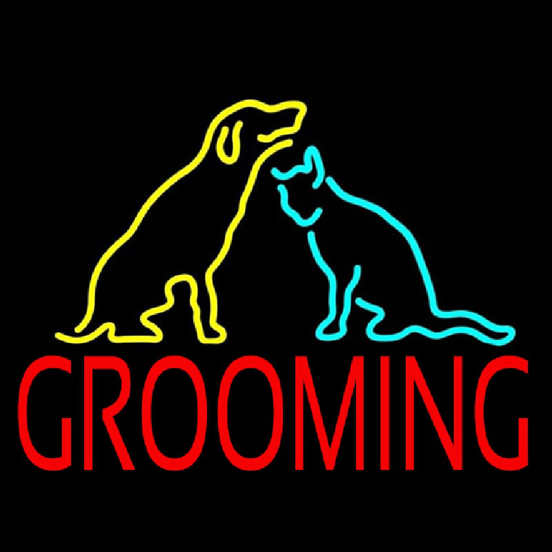 Grooming Logo 1 Neonkyltti