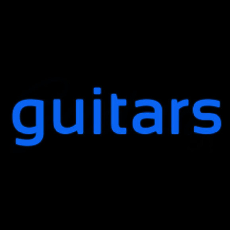 Guitar Cursive 1 Neonkyltti