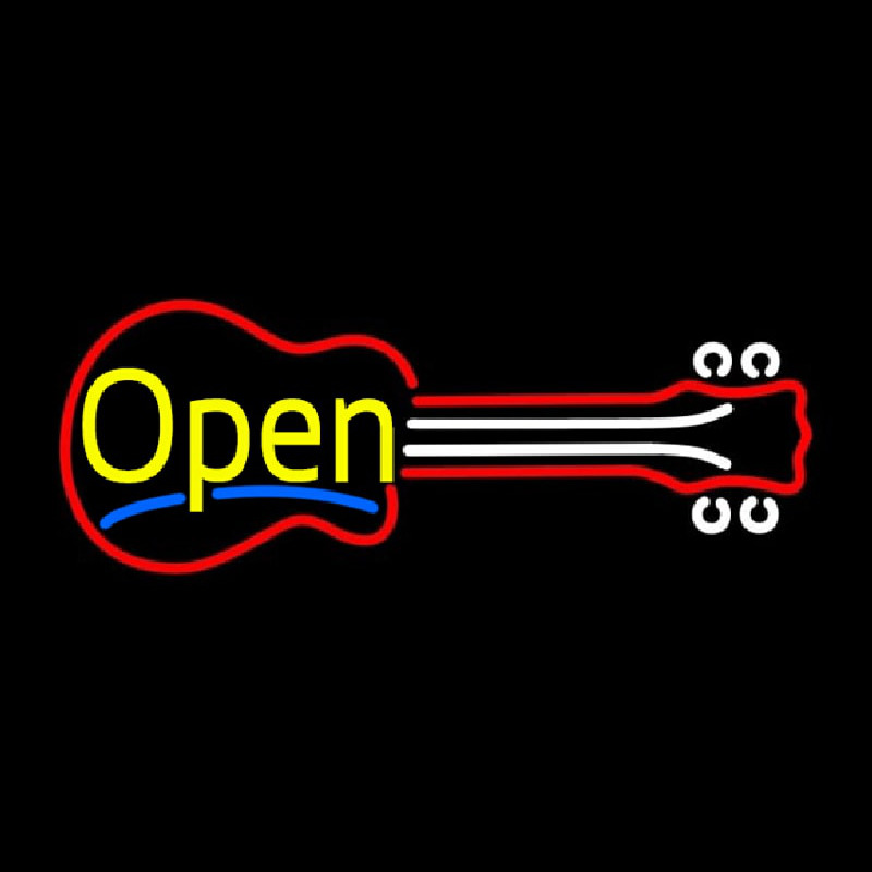 Guitar Open 2 Neonkyltti