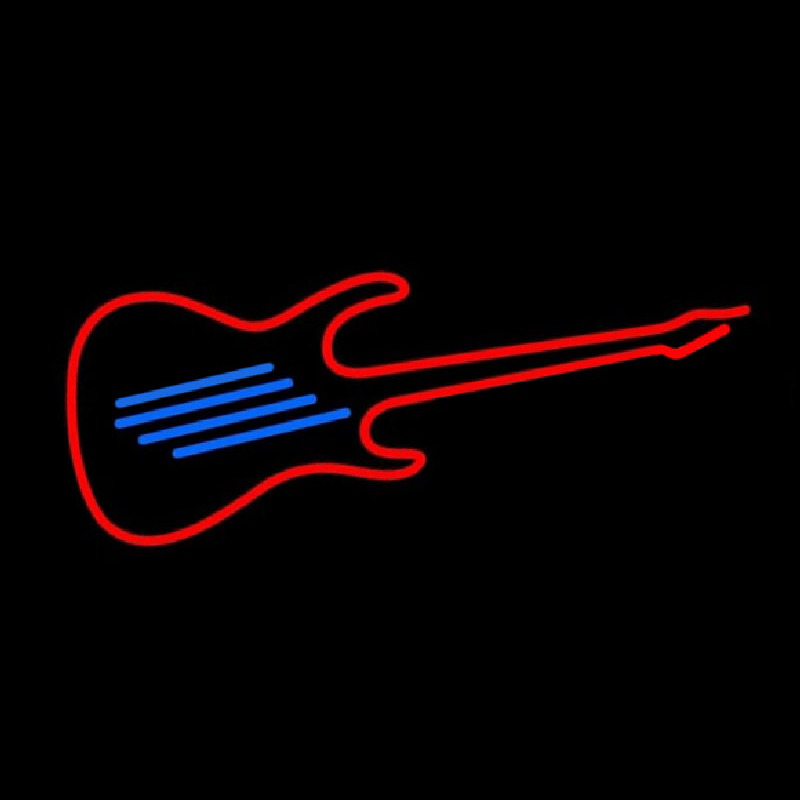 Guitar Red 1 Neonkyltti