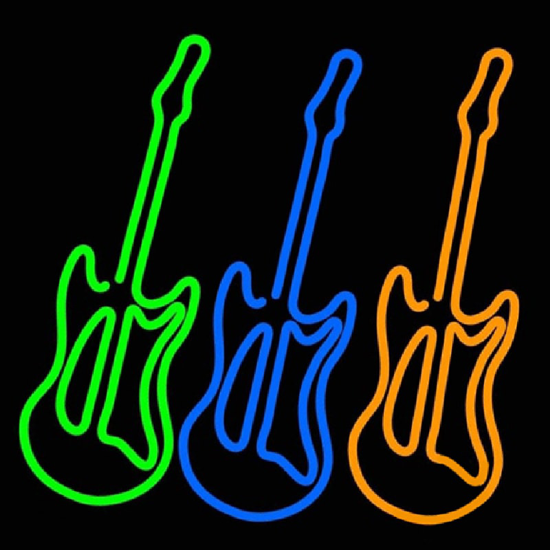 Guitars Neonkyltti