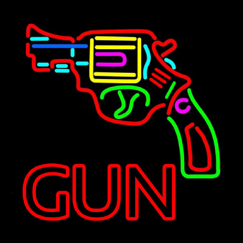 Gun Logo Neonkyltti